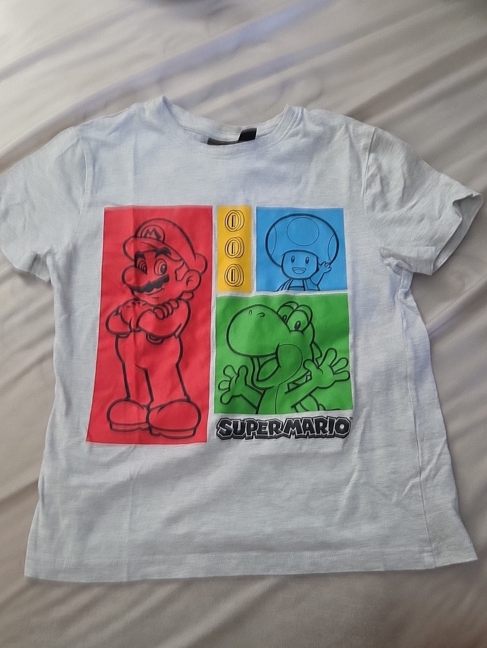 2 for $7 Kids Super Mario Tee - w/ Multicolor Panels - Size 7/8